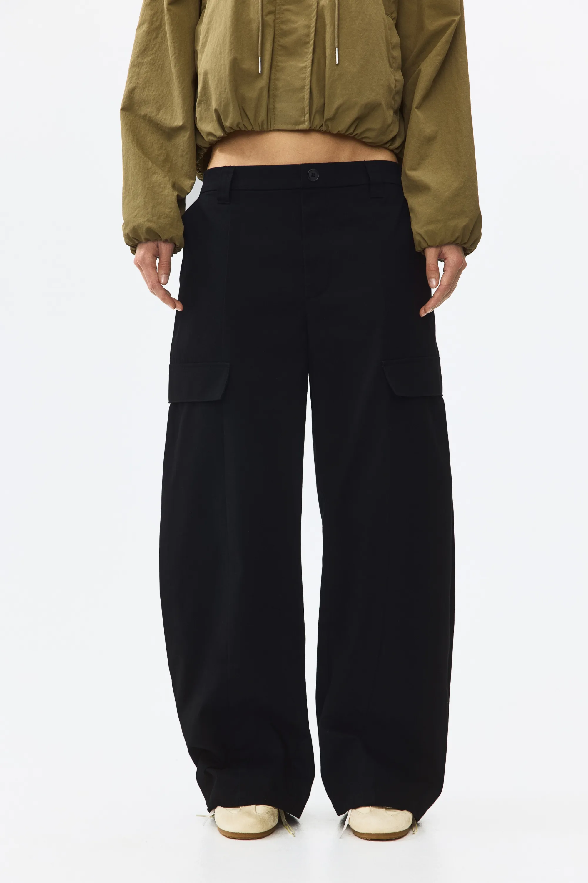 Pantalon barrel cargo - Noir