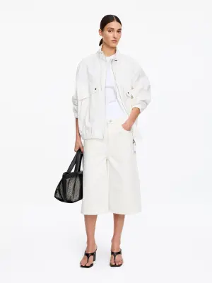 Short long en jean - Blanc cassé — photo 1