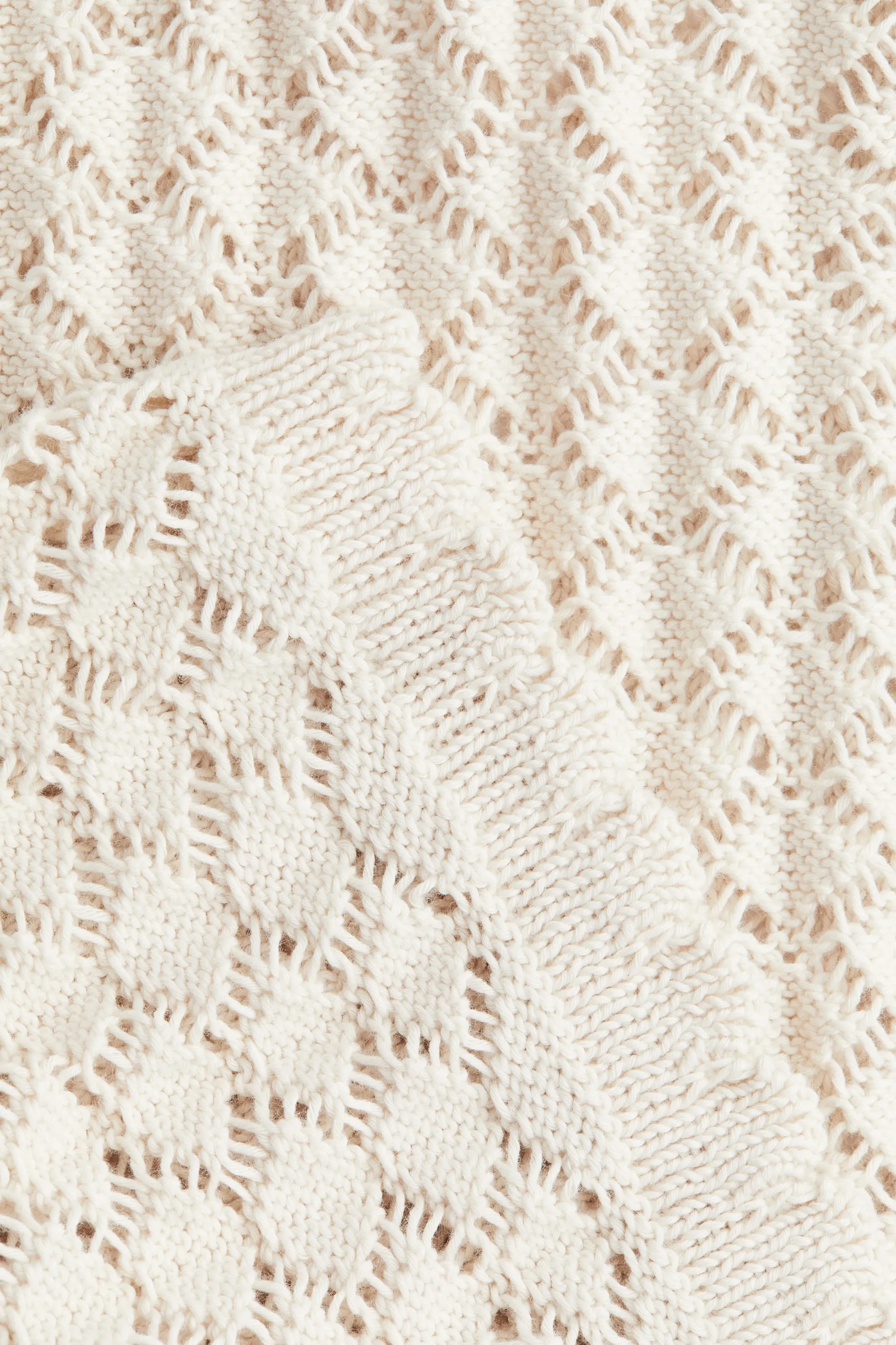 Robe façon crochet - Crème