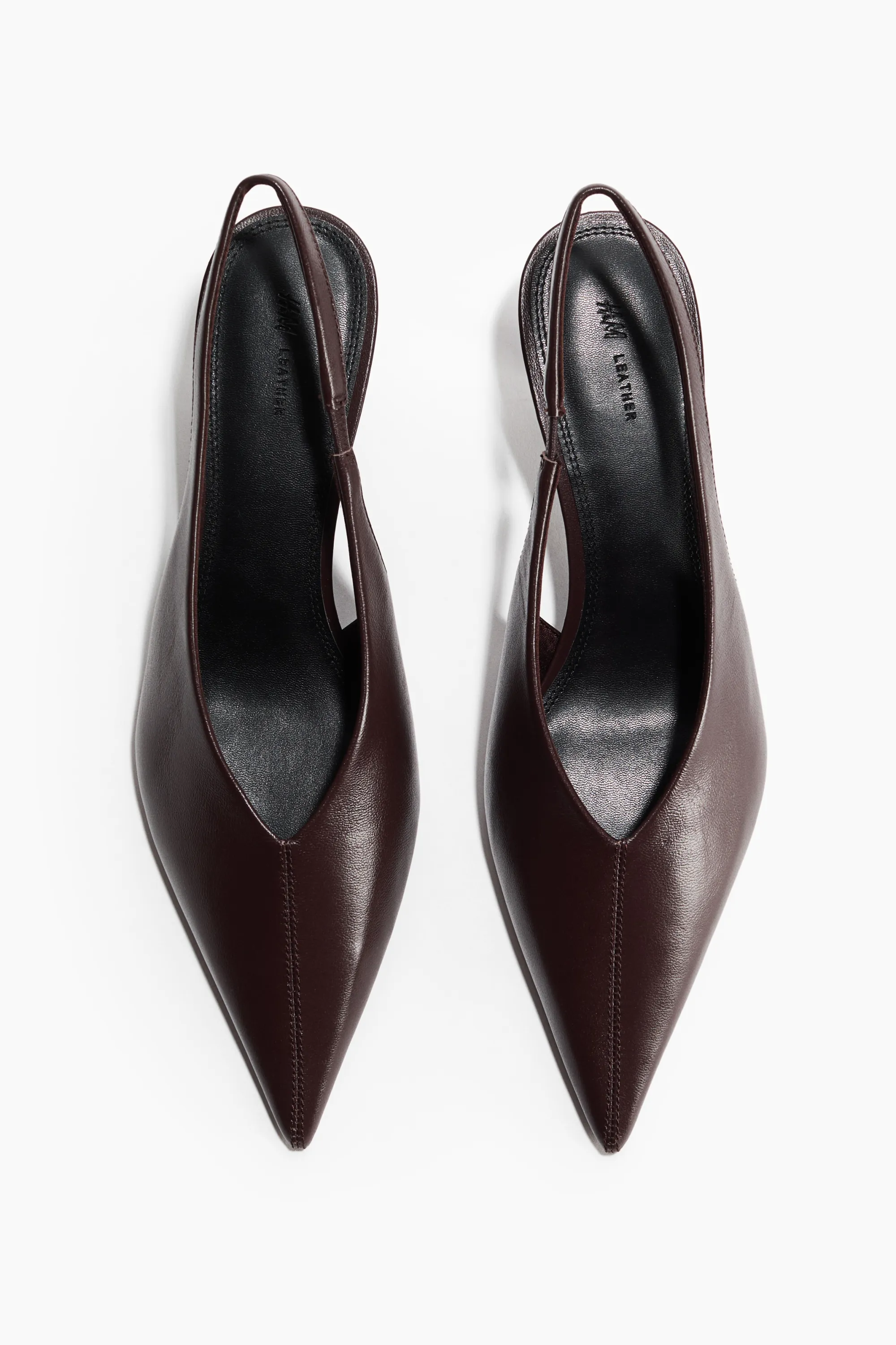 Escarpins en cuir avec talon kitten heel - Bordeaux
