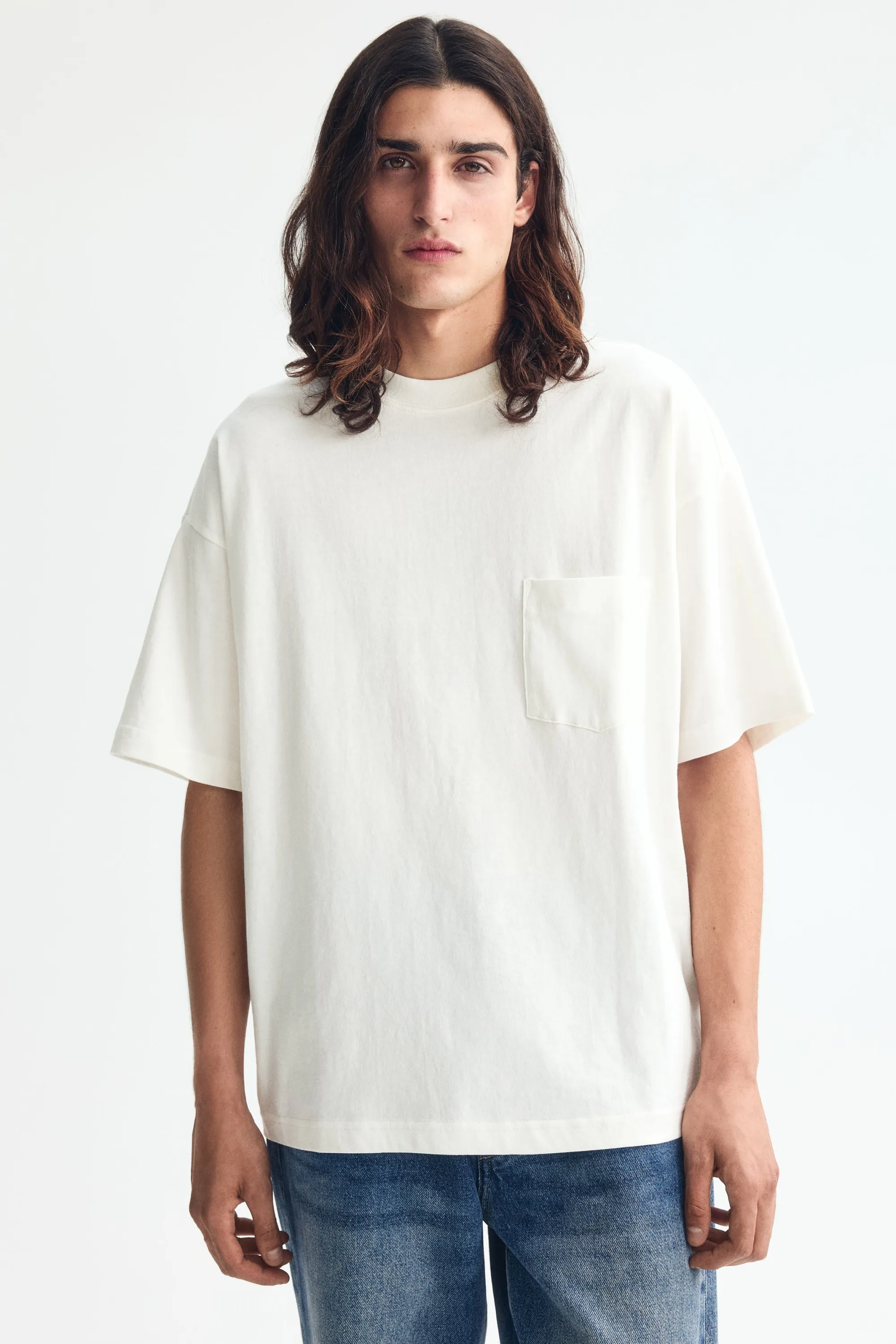 T-shirt Oversized Fit en coton - Ivoire
