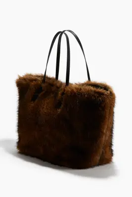 Tote bag oversize - Marron — photo 3