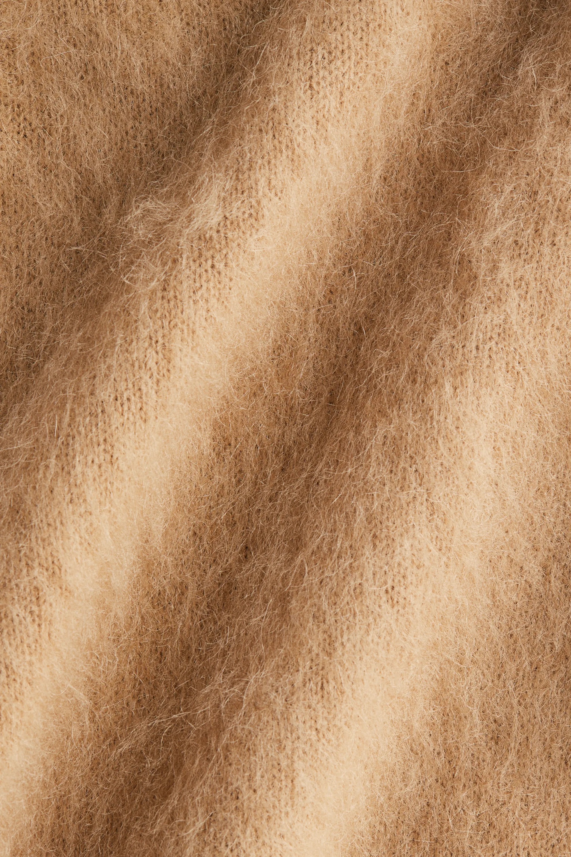 Pull en mohair mélangé - Beige foncé