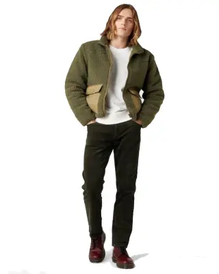 WRANGLER PANTALON VELOURS GREENSBORO Kaki — photo 4