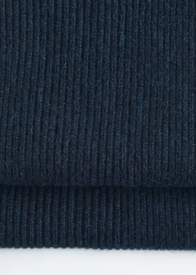 Écharpe tricotée en cachemire - Bleu marine — photo 2
