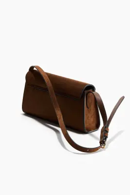 Sac porté épaule avec bride décorative - Marron — photo 4