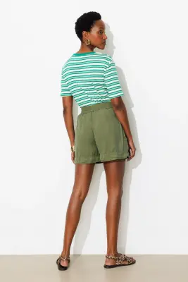 Short fluide uni Femme — photo 4