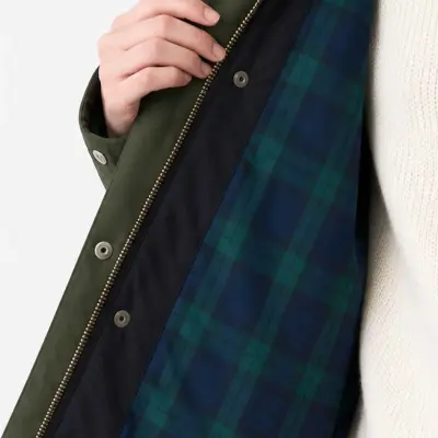 Veste de travail matelassée à col velours unisexe DANTON - Olive — photo 4