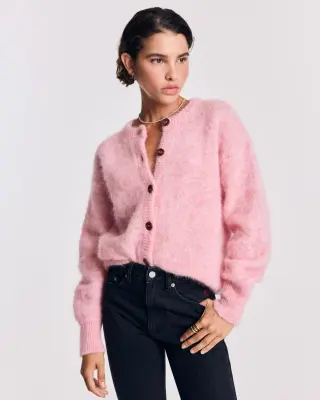 Cardigan Douceur rose pâle — photo 2