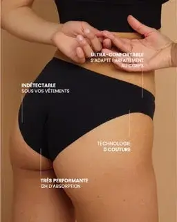 La Culotte Menstruelle Invisible (au choix) – Yade - Noir — photo 2