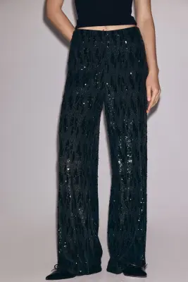 Pantalon à sequins - Turquoise foncé — photo 2