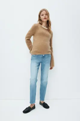 MAMA Slim Straight Ankle Jeans - Bleu denim clair — photo 1