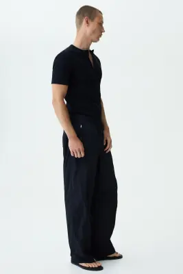 Pantalon de survêtement Loose Fit en nylon - Noir — photo 2