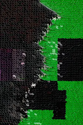 T-shirt avec sequins réversibles - Ivoire/Minecraft — photo 1