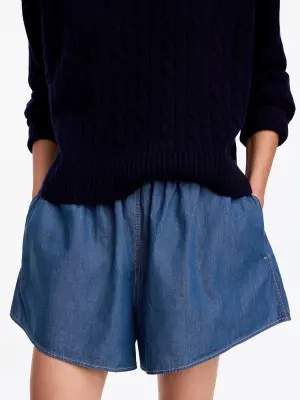 Short en jean sans fermeture - Bleu — photo 3