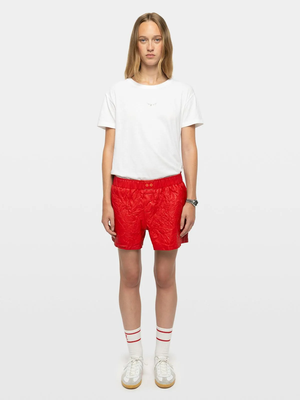 Short Pax Cuir Froissé