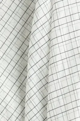 MAMA Blouse en seersucker avec cape - Blanc/carreaux — photo 5