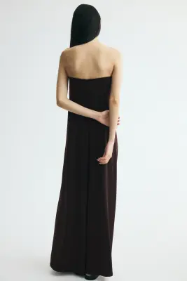 Robe bandeau maxi - Marron foncé — photo 3