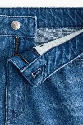Jean Wide Regular avec bandes latérales - Bleu denim/blanc — photo 4