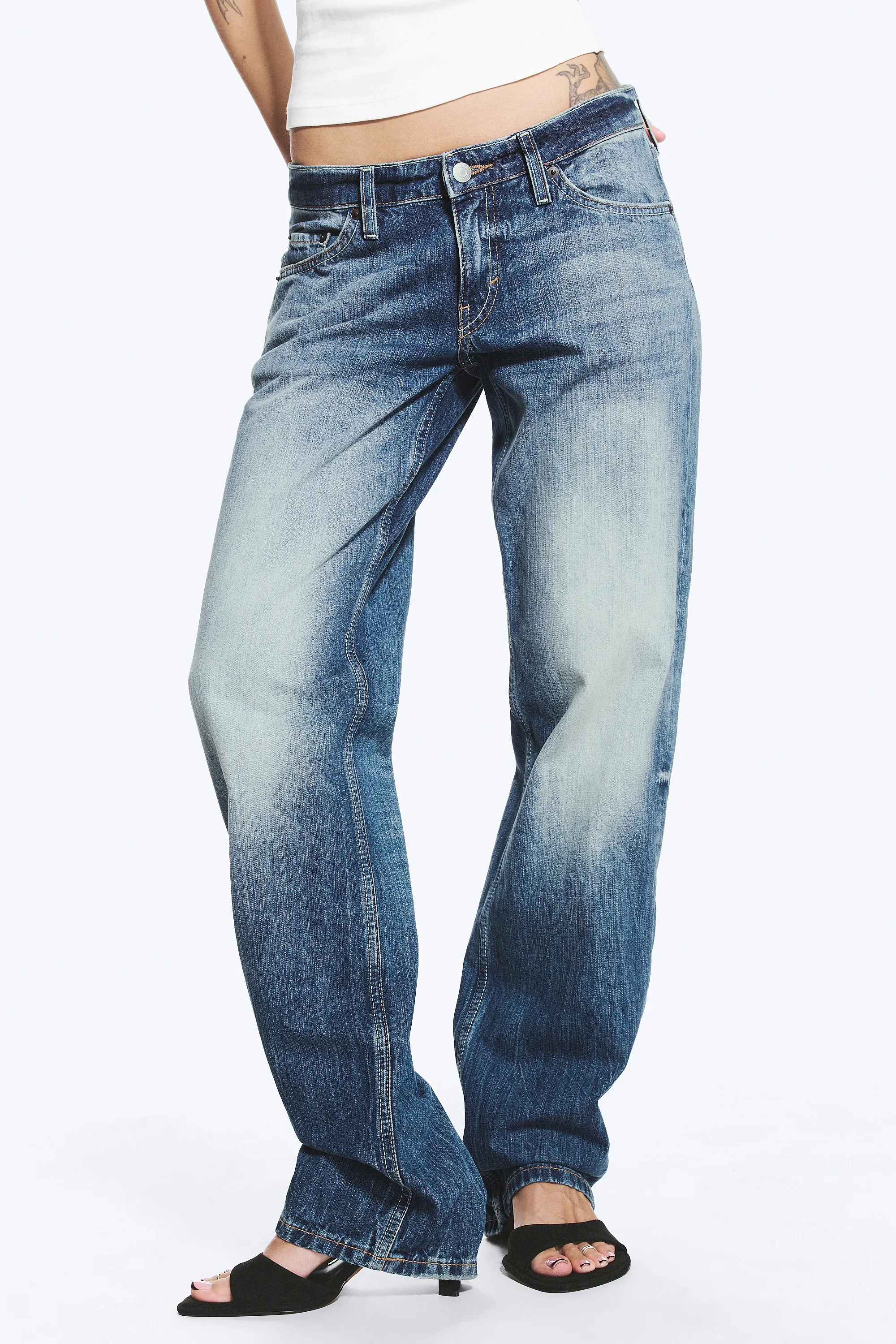 Jean droit standard taille basse Arrow - Board Blue - Medium Blue