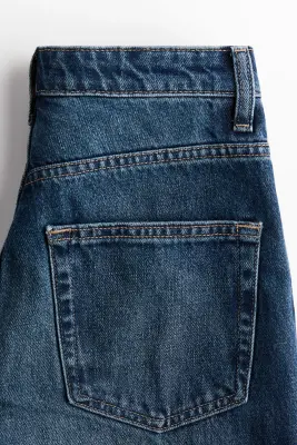 Barrel High Waist Jeans - Bleu denim foncé — photo 5