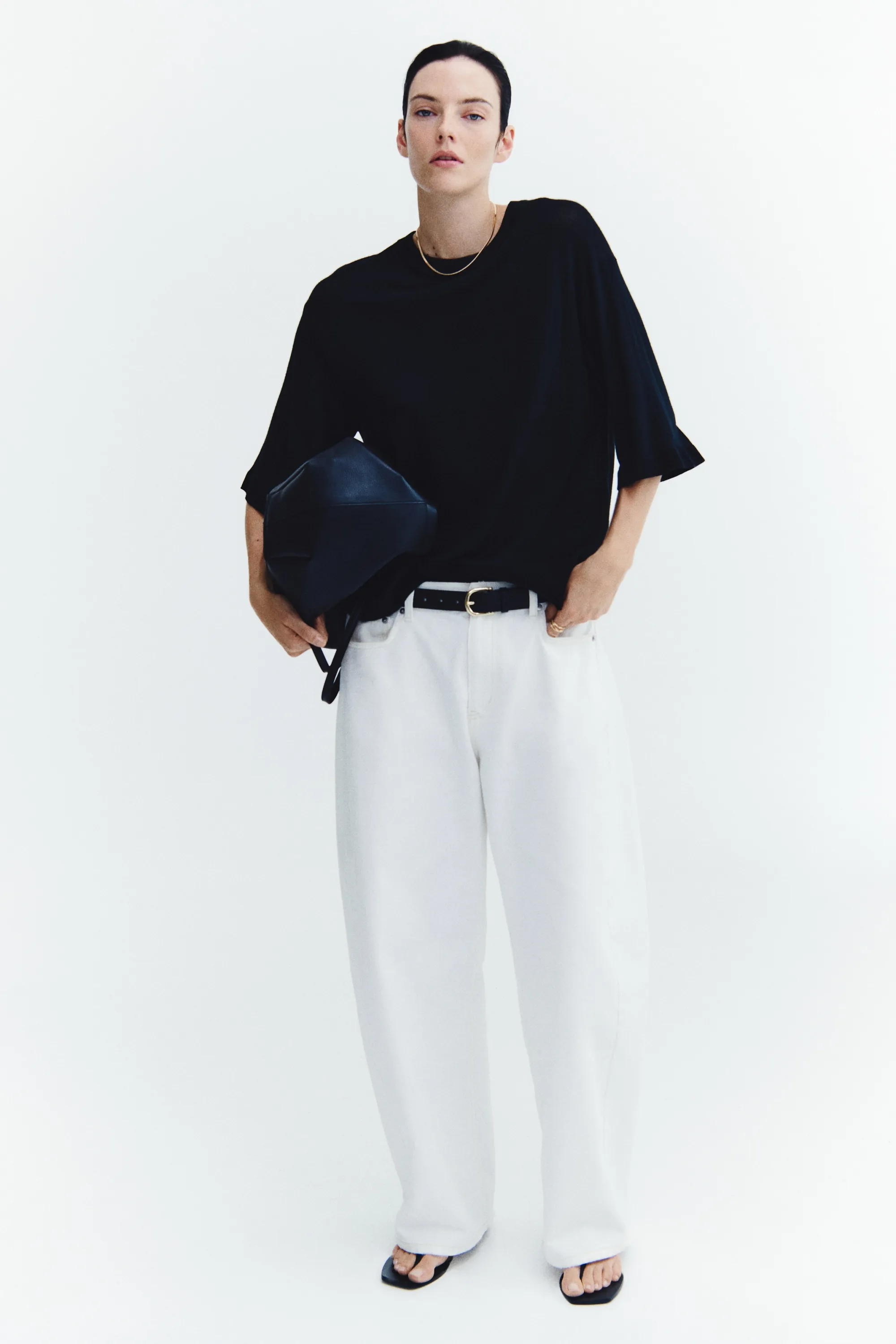 T-shirt en laine mérinos - Noir