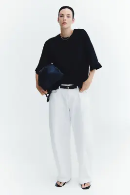 T-shirt en laine mérinos - Noir — photo 1