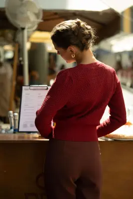 Clary Knit Cardigan - Bordeaux — photo 5