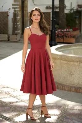Bardot Linen Dress — photo 2