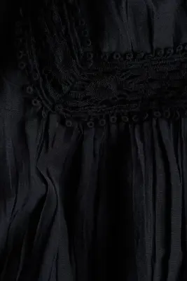 Robe tunique avec dentelle - Noir — photo 4