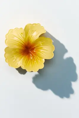 Pince à cheveux fleur - Jaune — photo 1