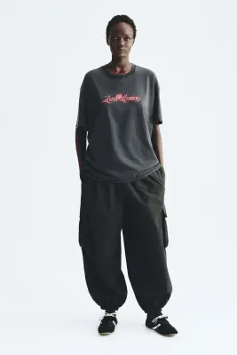 T-shirt oversize imprimé - Anthracite/Zara Larsson — photo 1