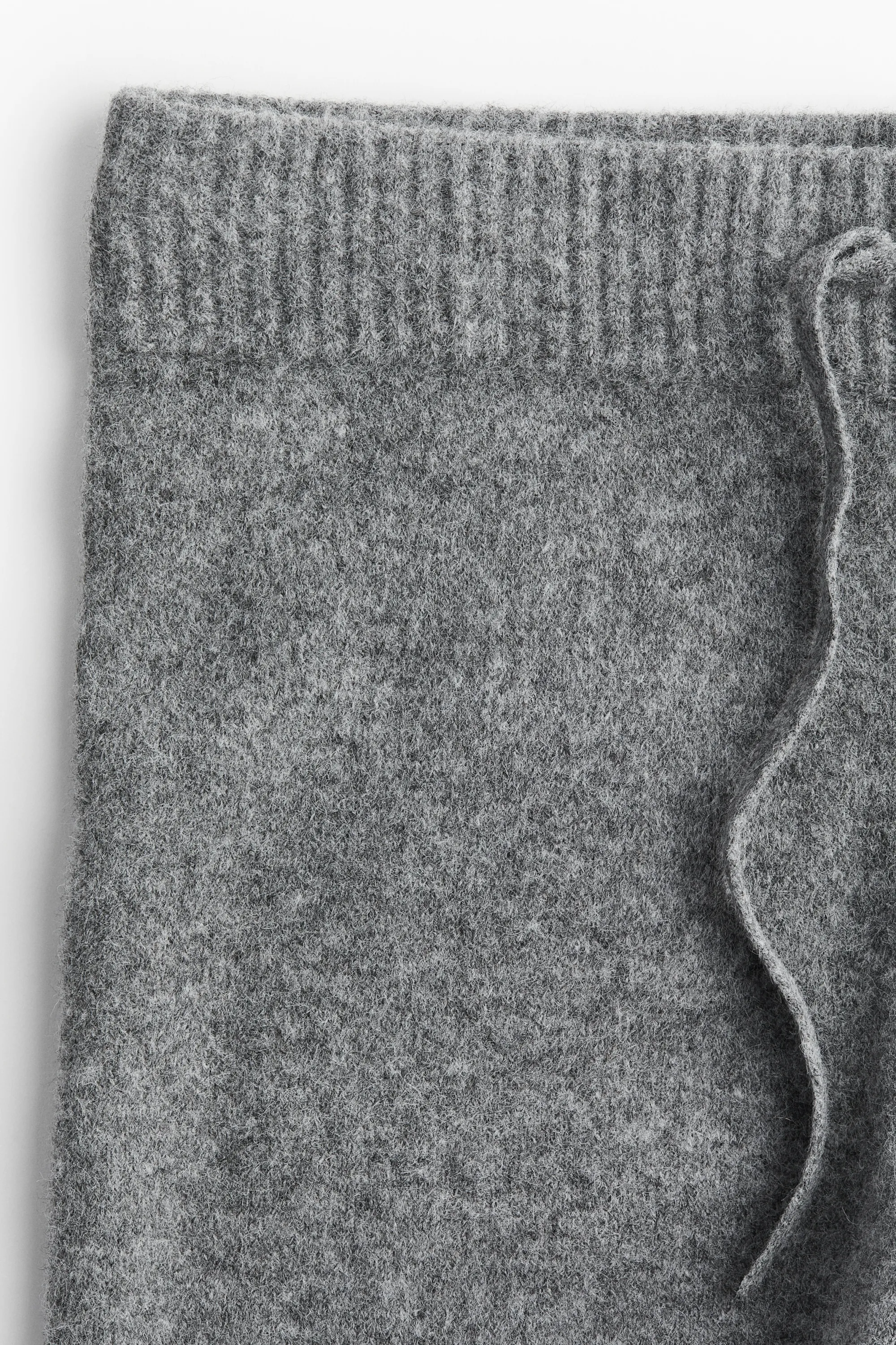 Pantalon jogger en maille fine - Gris chiné
