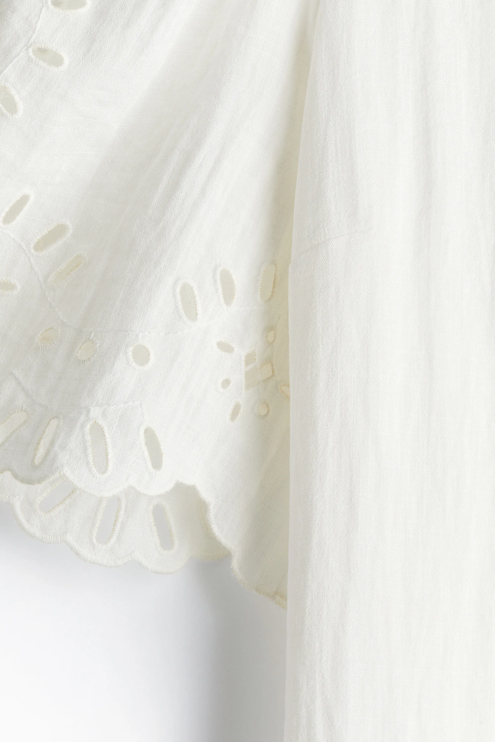 Robe avec broderie anglaise - Blanc