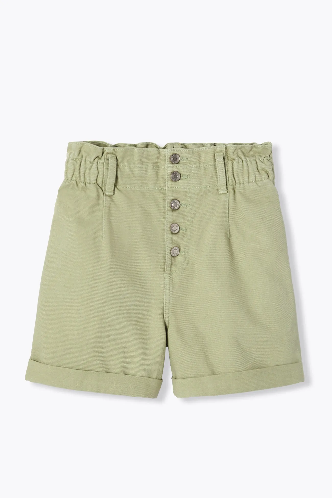 Short en jean à boutons Femme