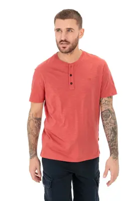 CAMEL ACTIVE TEE SHIRT BOUTON Corail — photo 2