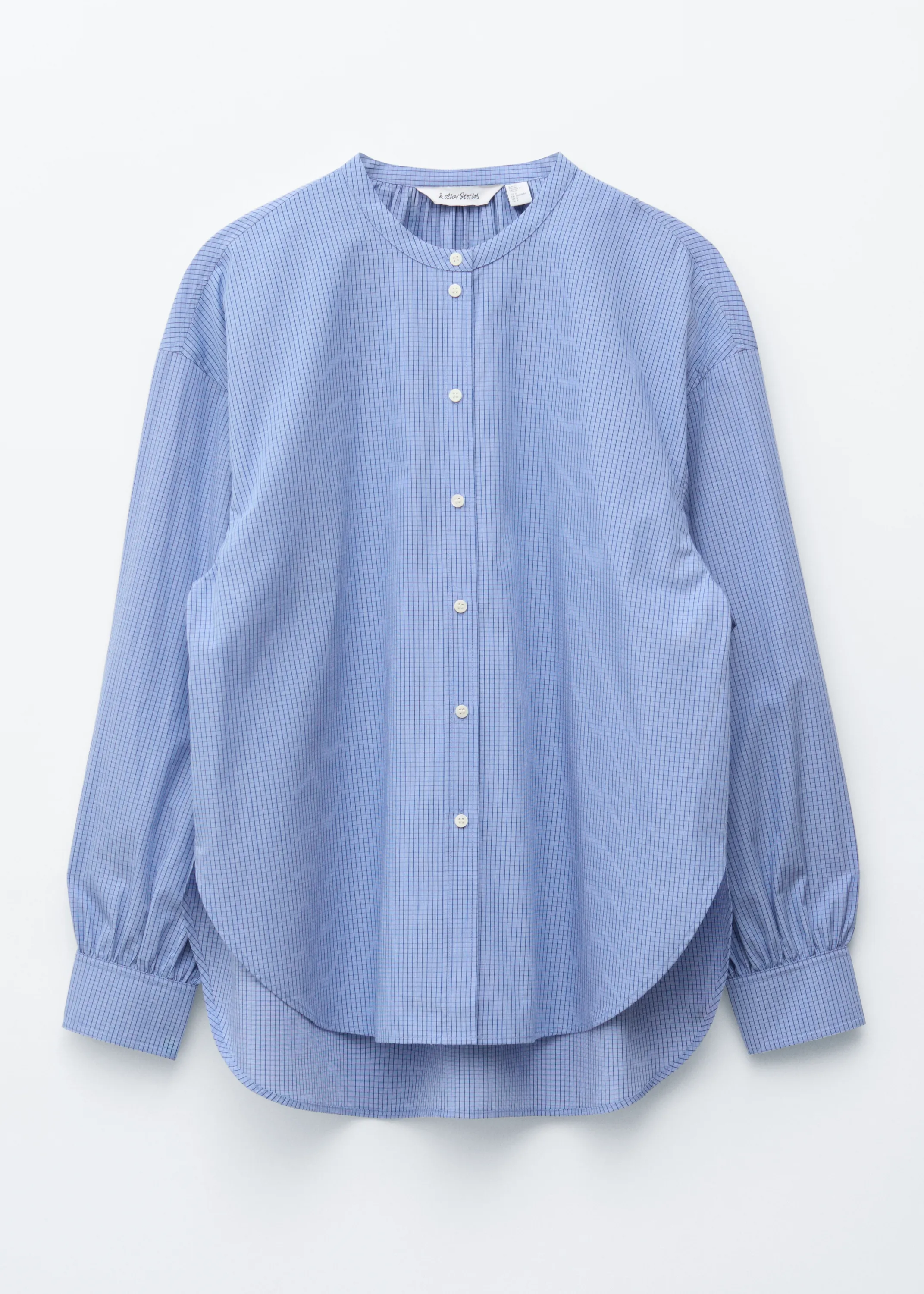 Chemise oversize en coton - Bleu/À carreaux