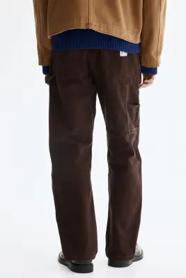 Pantalon Carpenter Regular Fit - Marron foncé — photo 2