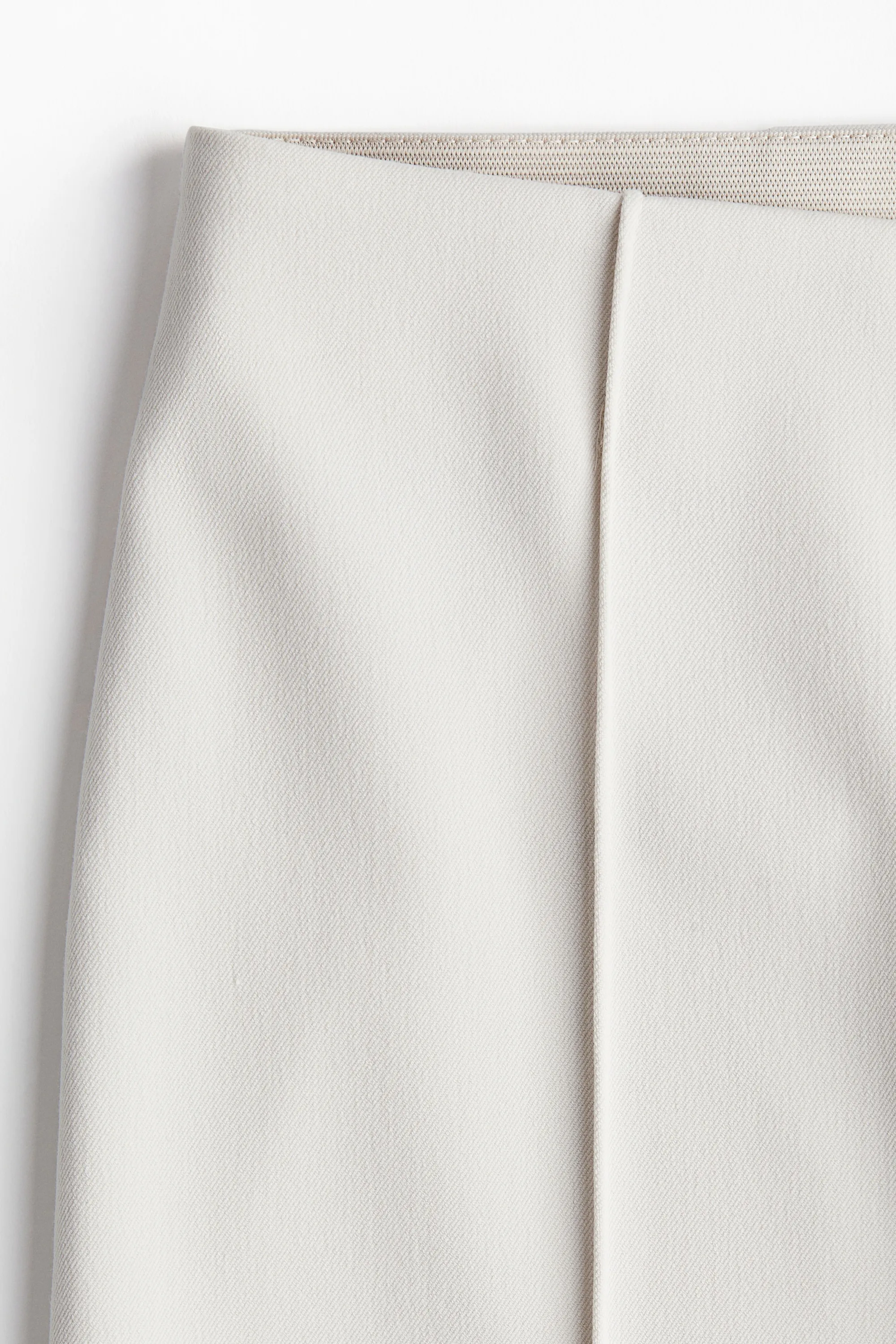 Pantalon évasé avec plis - Taupe clair
