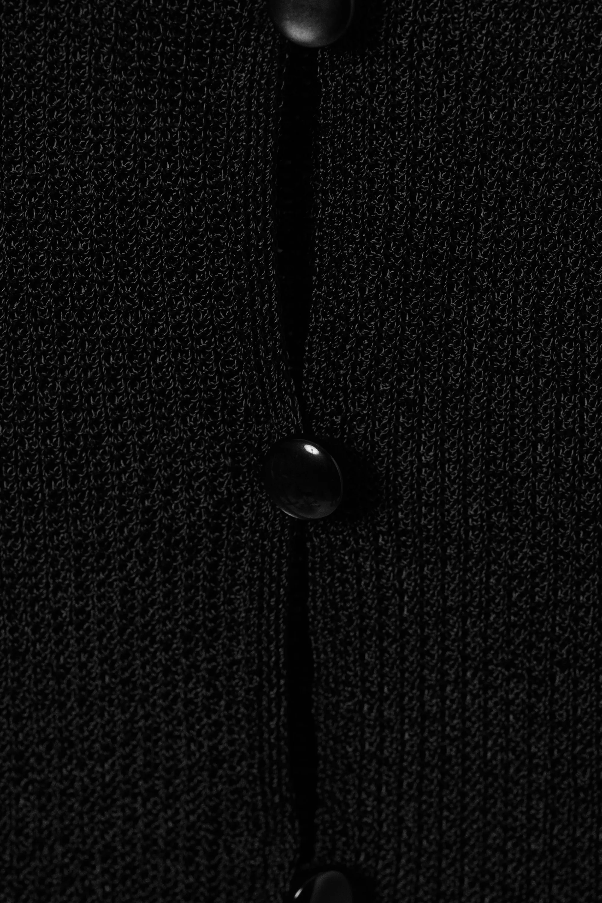 Cardigan boutonné en maille ajourée - Noir