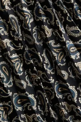 Jupe plissée - Bleu marine/motif cachemire — photo 2