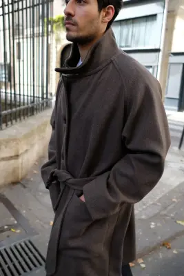 Kaptain Sunshine – Stand Collar Coat KS26FCO05 – MOSS — photo 5