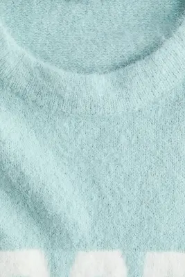 Pull avec motif jacquard - Turquoise clair/Adore — photo 4