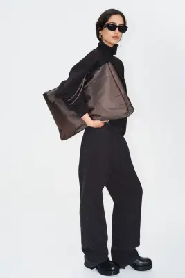 Pantalon jogger en coton - Noir — photo 3