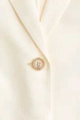 Blazer en lin mélangé - Crème — photo 2