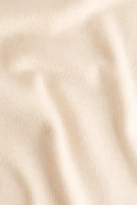Top en maille fine avec col cheminée - Beige clair — photo 3