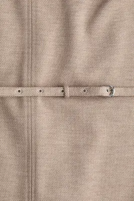 Robe à mancherons avec ceinture - Beige