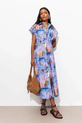 Robe-chemise motif paysage — photo 2