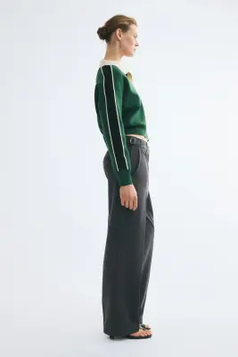 Pantalon droit en twill - Gris foncé — photo 3