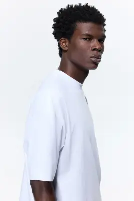 T-shirt Oversized Fit en coton - Blanc — photo 5